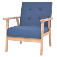 Pieds en bois de hêtre naturel vernis. Fauteuil Kody Patchwork Bleu Cdiscount Maison