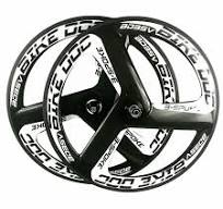 Rueda de bicicleta de 3 radios con logotipo personalizado, 700C, juego de  ruedas de carbono, cubierta de pista