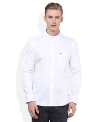 Indigo Nation White Slim Fit Solids Full Sleeves Shirt Buy