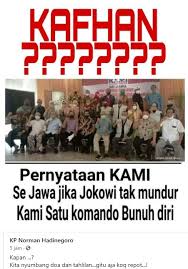 Wajar, presiden gagal lindungi segenap bangsa. Cek Fakta Aktivis Kami Se Jawa Akan Bunuh Diri Jika Jokowi Tak Mundur Ini Faktanya