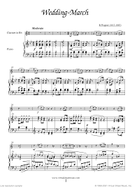 Wedding Sheet Music For Clarinet And Piano Organ Pdf