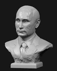 Putin V Bust2 3d Print Model Print Models Bust Model