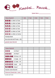 Senioren yatzy groß pdf : Kniffel Spielzettel Ausdrucken Pdf Bei Kniffel Oder Auch Yahtzee Genannt Handelt Es Sich Um Ein Wurfelspiel Kaitlynmasek