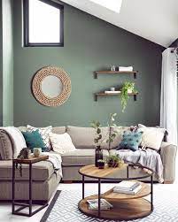 Breaaaathe In If You Want To Create A Calming Space To Relax In Go Green It Symbolises Nature Green Walls Living Room Home Living Room Sage Living Room
