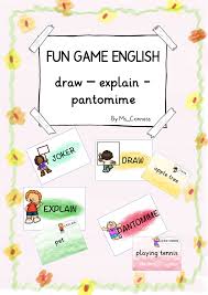 Du darfst dabei nicht sprechen oder geräusche machen. Fun Game English Draw Explain Pantomime Unterrichtsmaterial Im Fach Englisch Pantomime Spielanleitung Englischunterricht