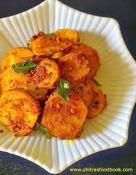 Raw Banana Roast Vazhakkai Varuval Recipe Recipe Raw Banana Indian Food Recipes Vegetarian Banana Recipes Indian
