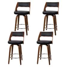 Whether hosting family and friends or having a drink alone after a long work week, bar stools are an essential part of your home design. Buy Bentwood Set Of 4 Wooden Leather Kitchen Bar Stool Black 76cm Bar Stool Home