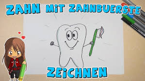 Inhalt 4 ab welchem alter verlieren kinder ihre milchzähne? Zahn Mit Zahnburste Einfach Malen Fur Kinder Ab 7 Jahren Malen Mit Evi Deutsch Youtube