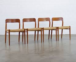For Sale Set Of 4 Model 75 Dining Chairs By Niels O Moller For J L Moller 1960s Dining Chairs Dining Chair
