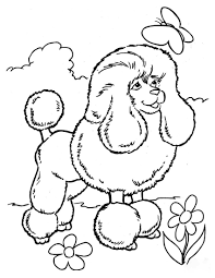 Download this adorable dog printable to delight your child. Poodle And Butterfly Coloring Pages Dog Coloring Pages Coloring Pages For Kids And Adults