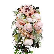 Maybe you would like to learn more about one of these? Hiiarug Handmade Wedding Bouquets Artificial Peony Rose Artificial Flower Bouquet Bride Bridesmaid Holding Flower Pink Weddingseve