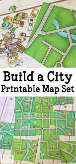 You can help them map out your own town using the provided pieces or create a pretend play map for the kids' toys to play on! Free Printable Build A City Map Set Homeschool Giveaways