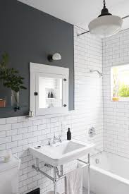 Photo 100 Of 170 In Best Bath Subway Tile Photos From Before After A Diy Couple Tackle Their Vintage Bathroom Lighting Craftsman Bathroom Bathroom Interior