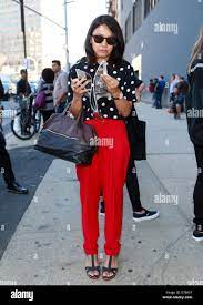 Ayumi Hasegawa leaving the Michael Kors runway show in New York City - Sept  10, 2014 - Photo: Runway Manhattan/Charles Eshelman Stock Photo - Alamy