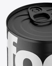 Download Matte Food Can Mockup In Can Mockups On Yellow Images Object Mockups PSD Mockup Templates