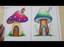 Cara Menggambar Rumah Jamur Dan Mewarnainya Dengan Greebel Artist Oil Pastel Youtube Di 2020 Seni Krayon Pelajaran Seni Cara Menggambar