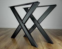 Gambe Da Tavolo Da Pranzo In Metallo Gambe Da Tavolo In Acciaio 2 Gambe Gambe Di Ferro X Industriali O Il Tuo Progetto Fai Da Te Metal Table Frame Steel Table