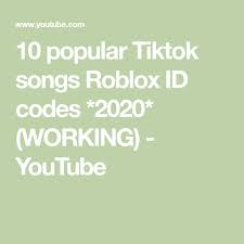 How to redeem arsenal codes in roblox and what rewards you get. 10 Popular Tiktok Songs Roblox Id Codes 2020 Working Youtube Roblox Songs Coding