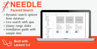 Needle Faceted Search Ajax Psd Template Website