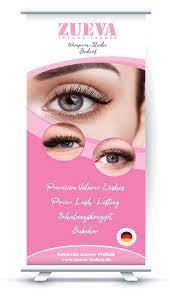 I am looking for a graphic designer to create a banner for my eyelash extension website. Zueva Lashes Wimpernstudio Bedarf Zueva Lashes Wimpernstudio Bedarf