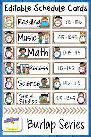 Schedule Cards In A Primary Bright Rainbow Editable Bright Cards Homeschoolingideasdaily Schedule Cards Preschool Schedule Kindergarten Schedule