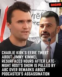 Almost eight years before Charlie Kirk's brutal assassination at the age of  31, he called out ABC late-night host Jimmy Kimmel for not being funny. The  late conservative firebrand's tweet from 2017