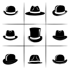Vector Set With Different Versions Of The Man S Hats Gentleman Gentlemen Hat Bowler Derby Top Hat Cylinder Head Hats For Men British Hats Gentleman Hat