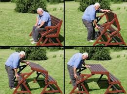 Hardwood as inherant qualities that makes it highly resistant to rot and decay. Diy Picnic Bench Is An Easy Weekend Diy To Try The Whoot Folding Picnic Table Bench Picnic Table Bench Folding Picnic Table
