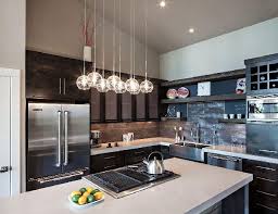 Modern trendy design black wooden kitchen. Modern Kitchen Lighting Ideas Ayanahouse