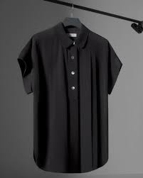 Dariell Silk Shirt In True Black Black Skinnies Silk Shirt Black