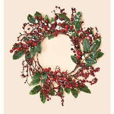 Unbranded 6 25 In Iced Snowy Weatherproof Berry Candle Ring 7324 The Home Depot
