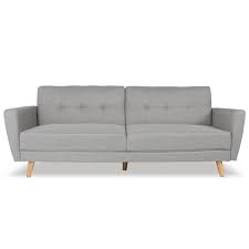 Canapé d'angle réversible convertible en tissu gris borie. Canape Convertible Rafael Tissu Gris