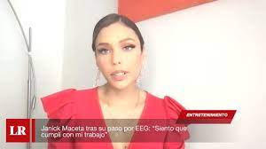 Últimas noticias, fotos, y videos de janick maceta las encuentras en el bocón. Janick Maceta Sobre Su Paso Por Eeg Siento Que Cumpli Con Mi Trabajo La Republica