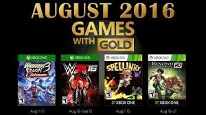 Games With Gold August 2016 Games 2016 Games August