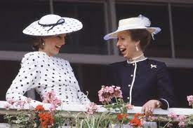 Princess anne, princess diana, and the queen mother share a moment at the royal premiere of a passage to india. Day At The Races 50 Years Of Hats Horses Around The Globe Princess Anne Lady Diana Diana