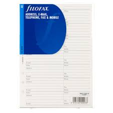 Here's a list of similar words from our thesaurus that you can use instead. Filofax Name Address Headed Paper A5