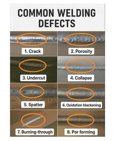 Type of welding defects