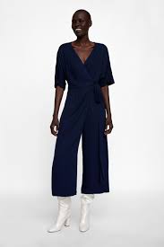 Zara Woman Wrap Jumpsuit Dress Overall Overall Kleid Zara Overall