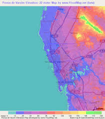 Estádio do varzim sc varzim s.c. Elevation Of Povoa De Varzim Portugal Elevation Map Topography Contour