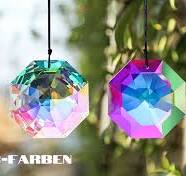 HDCRYSTALGIFTS Büyük kristal oktagon incili güneş yakalayıcı prizmalar  pencere dekorasyonu için gökkuşağı prizma güneş yakalayıcı asma takı (80  mm, ...
