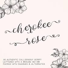 Home basic sans serif gallos font. Cherokee Rose Cursive Font Commercial Use Font Calligraphy Etsy