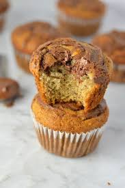 Easy Nutella Swirl Banana Muffins That Are Perfect For A Grab And Go Breakfast Idea A Great Recipe To Use Up 2 R Nutella Recipes Baking Recipes Banana Muffins
