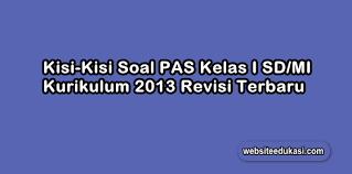 Jadwal pelaksanaan dari ujian tersebut disamakan dengan ujian akhir semester 1. Kisi Kisi Pas Kelas 1 Kurikulum 2013 Tahun 2020 2021 Websiteedukasi Com