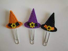 Halloween Paper Clip Wich Hat Bookmark Felt Bookmark Felt Halloween Felt Bookmark Felt Crafts