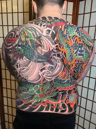 Just Finished! Koi Into Dragon back piece done by Darren @ Rising Dragon in  NYC : rtattoos