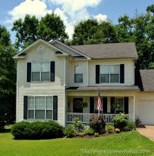 If your cabana, gazebo, or full house could benefit from the installation exterior house shutters, we are here. House Makeover Black Painted Shutters And Front Door The Frugal Homemaker