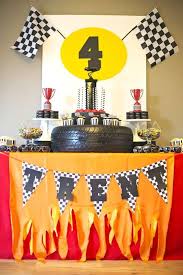 Race Car Birthday Party Ideas Photo 4 Of 10 Cars Theme Birthday Party Car Birthday Theme Race Car Birthday Party