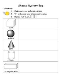 3d Shapes Mystery Worksheets Teaching Resources Tpt