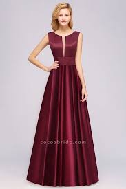 A Line Satin Deep V Neck Sleeveless Ruffles Floor Length Bridesmaid Dress In 2020 Sleeveless Bridesmaid Dresses Burgundy Bridesmaid Dresses Long Burgundy Bridesmaid Dresses