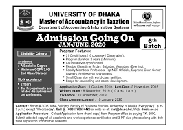 Pin On Master Of Accountancy In Taxation Mat University Of Dhaka